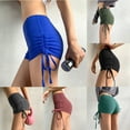 thumbnail image 3 of WMTBSRSW Athletic Booty Shorts for Women Scrunch Butt Lifting Shorts Ruched Side Drawstring Skinny Shorts Gym Elastic High Waisted Workout Shorts, 3 of 9