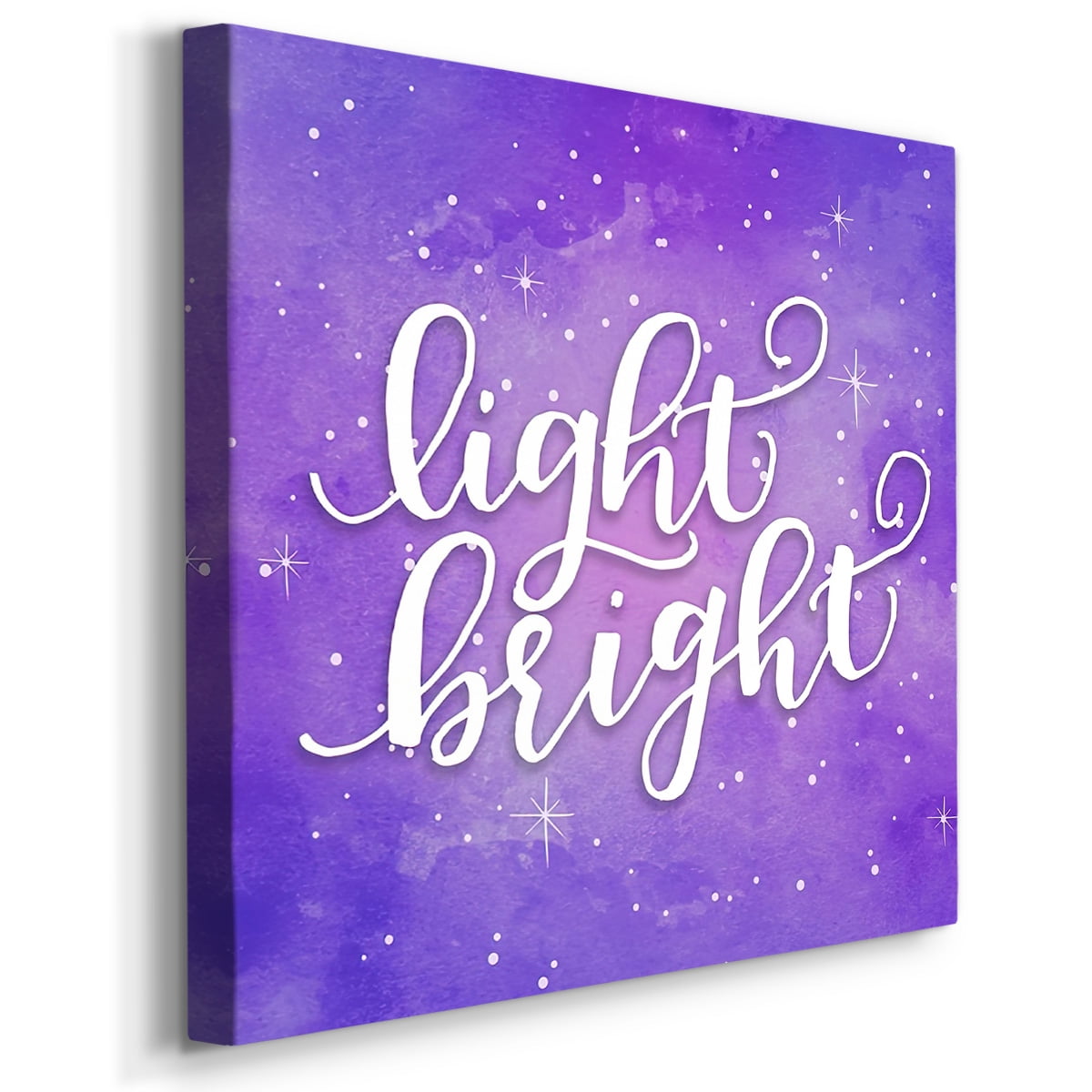 Light Bright Handlettering- Gallery Wrapped Canvas