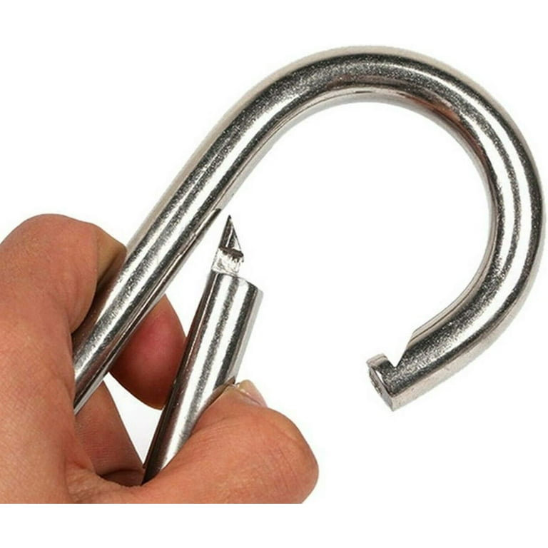 Large Carabiner Clip,5-1/2 Inch Heavy Duty Stainless Steel Spring Snap Hook  for Outdoor Living,Gym,Boating,Hammock 