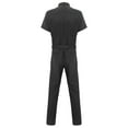thumbnail image 4 of Zaldita Men's Work Overalls One Piece Mechanics Workwear Lightweight Jumpsuits Short Sleeve Suits Black XL, 4 of 7