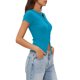 thumbnail image 2 of TaTaai Short Sleeve Button Up Cardigan, Women's Casual Lightweight Cropped Shirt, Fashion Trendy Design, Perfect for Summer Street Daily Use Gift, 2 of 8