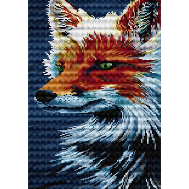 Hilo de bordar Kit de artesanía de punto de cruz de lobo contado de 14 quilates de algodón ecológico completo FLhrweasw Nuevo
