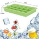 thumbnail image 3 of Juego de 15 moldes de silicona para cubitos de hielo con compartimentos. 2 moldes para cubitos de hielo (verde), 3 of 5