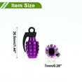 thumbnail image 2 of Unique Bargains 4 Pcs Tire Valve Stem Caps Decorative Grenade Shape Tyre Valve Dust Covers Aluminum Alloy Plastic  Purple 36.5mm, 2 of 5
