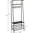 thumbnail image 4 of CazToi 4-in-1 Multifunctional Coat Rack Shoe Bench with Storage Hall Tree Entryway Organizer 5 Hooks, 4 of 7