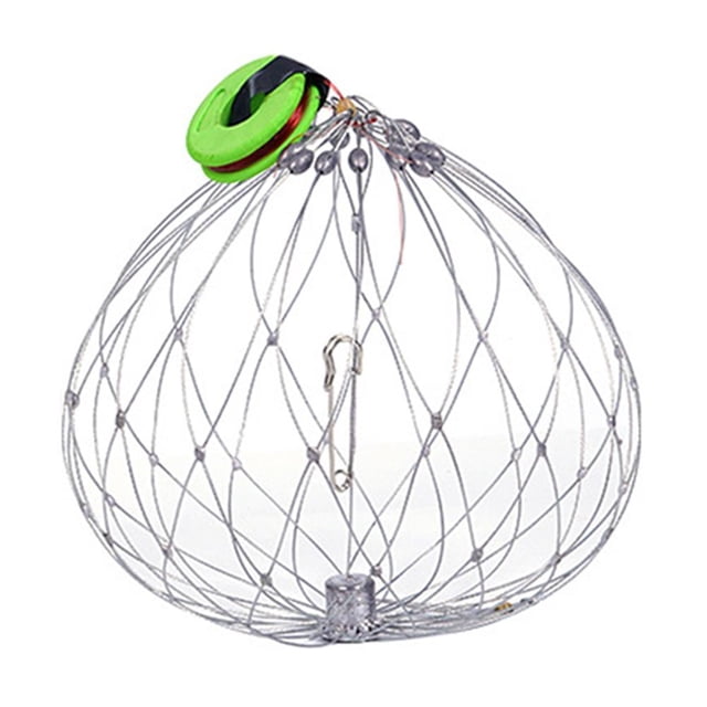 Pesca Cestas de pescado trampas de jaula de pesca de cangrejo de alambre de acero para agua salada agua de mar (16 cables) Hugtrwg Para estrenar