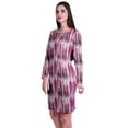 thumbnail image 4 of Moomaya Womens Full Sleeve Printed Midi Length Printed Bodycon Dress, 4 of 7