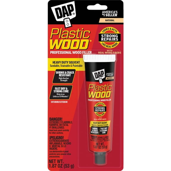 DAP Plastic Wood Professional Wood Filler - Solvent Based - 1.87 oz, Natural