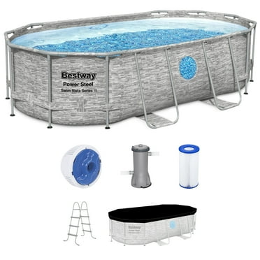 Bestway Power Steel Rectangular Hard Side Deep Swimming Above Ground ...