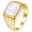 Gold White, variant on Women's Stainless Steel 12MM Classic Retro Ancient shells Geometric Ring Gold Black Size 10