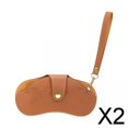 thumbnail image 1 of funda protectora para gafas,Estuche suave para gafas,soporte para almacenamiento de gafas de sol.,gafas computadora vidrio estuche protector caja,gafas portátiles de cuero pu concha de 2 piezas, 1 of 8