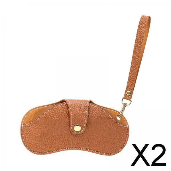 funda protectora para gafas,Estuche suave para gafas,soporte para almacenamiento de gafas de sol.,gafas computadora vidrio estuche protector caja,gafas portátiles de cuero pu concha de 2 piezas