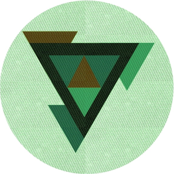 Ahgly Company Indoor Square Patterned Mint Green Area Rugs, 3' Square