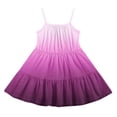 thumbnail image 5 of Ruyang Girls Gradient Color Halter Dress Sleeveless Backless Ruffles Pleated Summer Dresses Teen Kids Smocked Casual Dresses, 5 of 6
