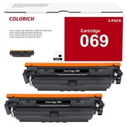 Colorich 069 069H Black Toner Cartridge Compatible for Canon 069 069H CRG-069 Toner Cartridge Canon imageCLASS MF753Cdw MF751Cdw LBP674Cdw LBP673Cdw Printer (2 pack)