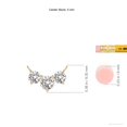 thumbnail image 3 of ANGARA Natural Classic Trio Diamond Necklace in 14K Yellow Gold for Women (Size-5mm| Color-I-J| Clarity-I1-I2) | April Birthstone, Anniversary, Jewelry Gift for Women | Natural Diamond Necklace, 3 of 8
