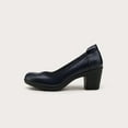 thumbnail image 2 of Pennysue Women's Low Chunky Heel Pumps Navy Closed Toe Shoes 9M, 2 of 6