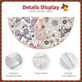 thumbnail image 5 of Kll Vintage Butterflies Christmas Tree Skirt 48",Party Decorations Farmhouse For Christmas Decorations Holiday Party, 5 of 8