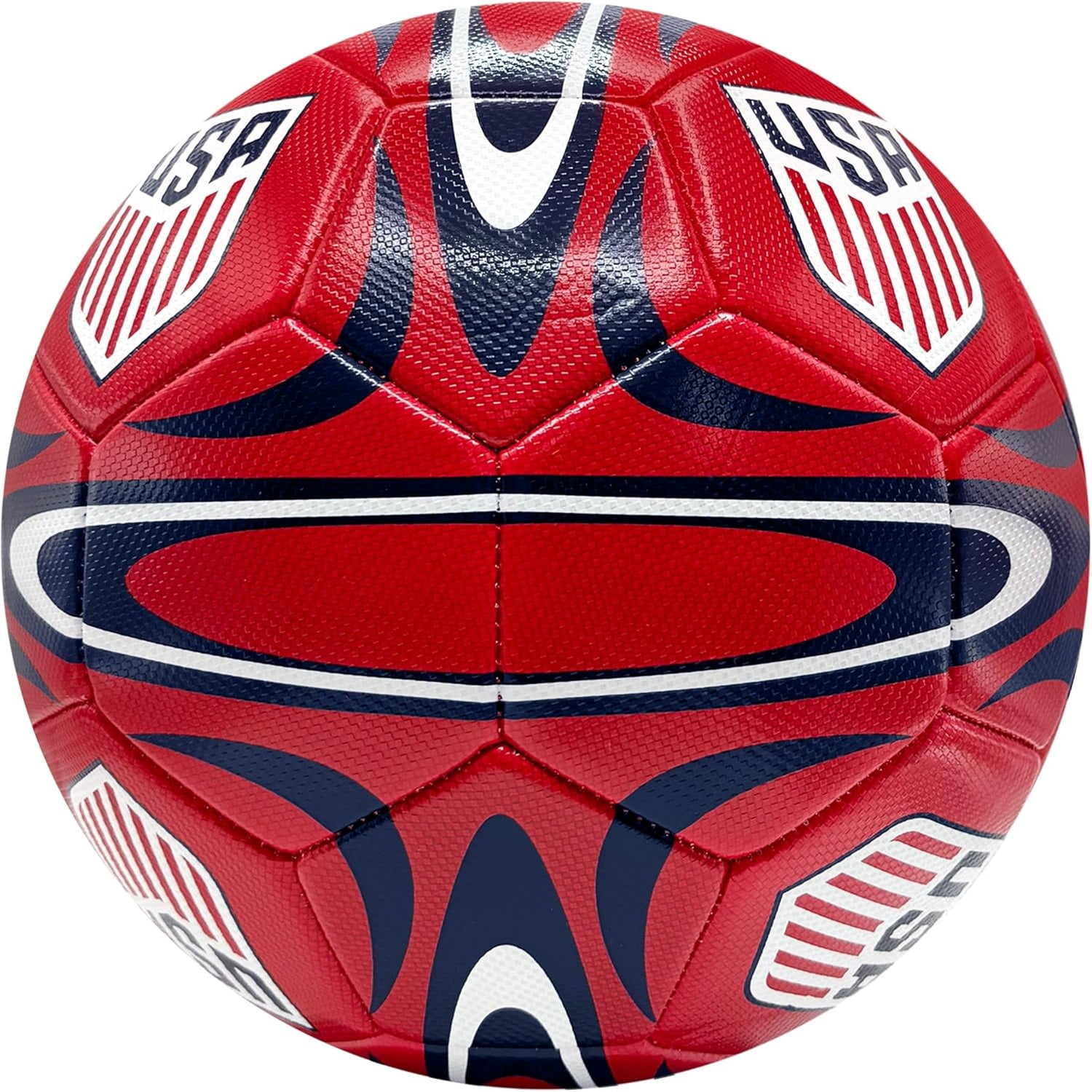 Icon Sports Official Licensed US Soccer Federation Soccer Ball - USSF188BL Red Size 5