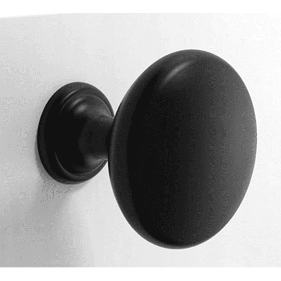 Round Kitchen Door Knob Cupboard Door Knobs Kitchen Door Handle Knob, Black, 2.5*1.7*2.1cm