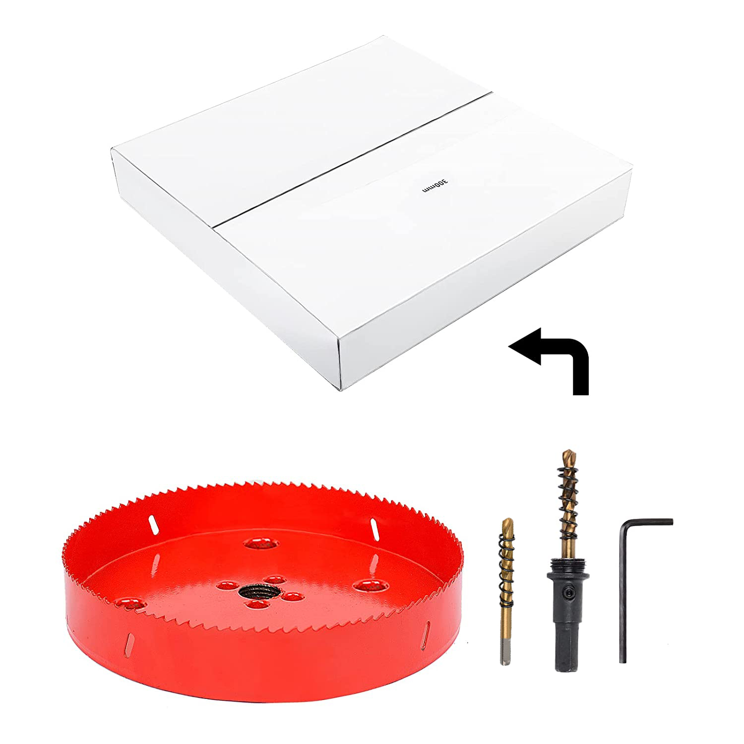 24mm Bi-Metal Hole Saw Drill Bit - High Speed Steel Cutter For Wood, Metal, Plastic & Fiberboard
