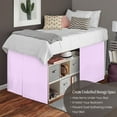 thumbnail image 3 of 50 Inch Drop Twin XL Size Dorm Bed Lavender Solid Bed Skirt Lightweight Pleated Pattern Split Corner Premium Hotal Quality With Flexible Elastic & Fade Resistent, 3 of 6
