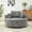 Grey & Chenille, variant on CKEASEAN 55" Chenille Oversized 360 Degree Swivel Chair, Modern Round Chaise Lounge Chair with Back Cushion & Throw Pillows, Upholstered Accent Chair with Deep Seat for Living Room/Bedroom/Apartment