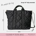 thumbnail image 4 of Kedzie Cloud 9 Tote Bag Quilted Puffer Crossbody Purse, Black (Women's), 4 of 10