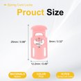 thumbnail image 2 of Uxcell Spring Cord Locks Plastic Single Hole Toggle Stopper for Drawstrings and DIY Projects Pink, 2 of 6