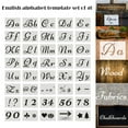 thumbnail image 2 of 40pcs Set English Letter Stencils for Painting Mould Alphabet Signs Calligraphy Font Upper Lowercase Letters Reusable, 2 of 6