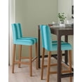 thumbnail image 2 of Teal Ombre Bar Stool Covers Set of 2, Modern Abstract Art Farmhouse Gradient Stretch Washable Bar Chair Covers with Backs, Removable Pub Counter Height Chair Cover for Kitchen Dining Room Cafe, 2 of 7