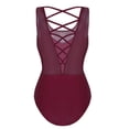thumbnail image 3 of DPOIS Women's Ballet Dance Gymnastics Leotard Bodysuit Dancewear, 3 of 5