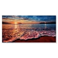 thumbnail image 1 of Peaceful Evening Beach View - Seascape Canvas Art Print - 40x20, 1 of 3