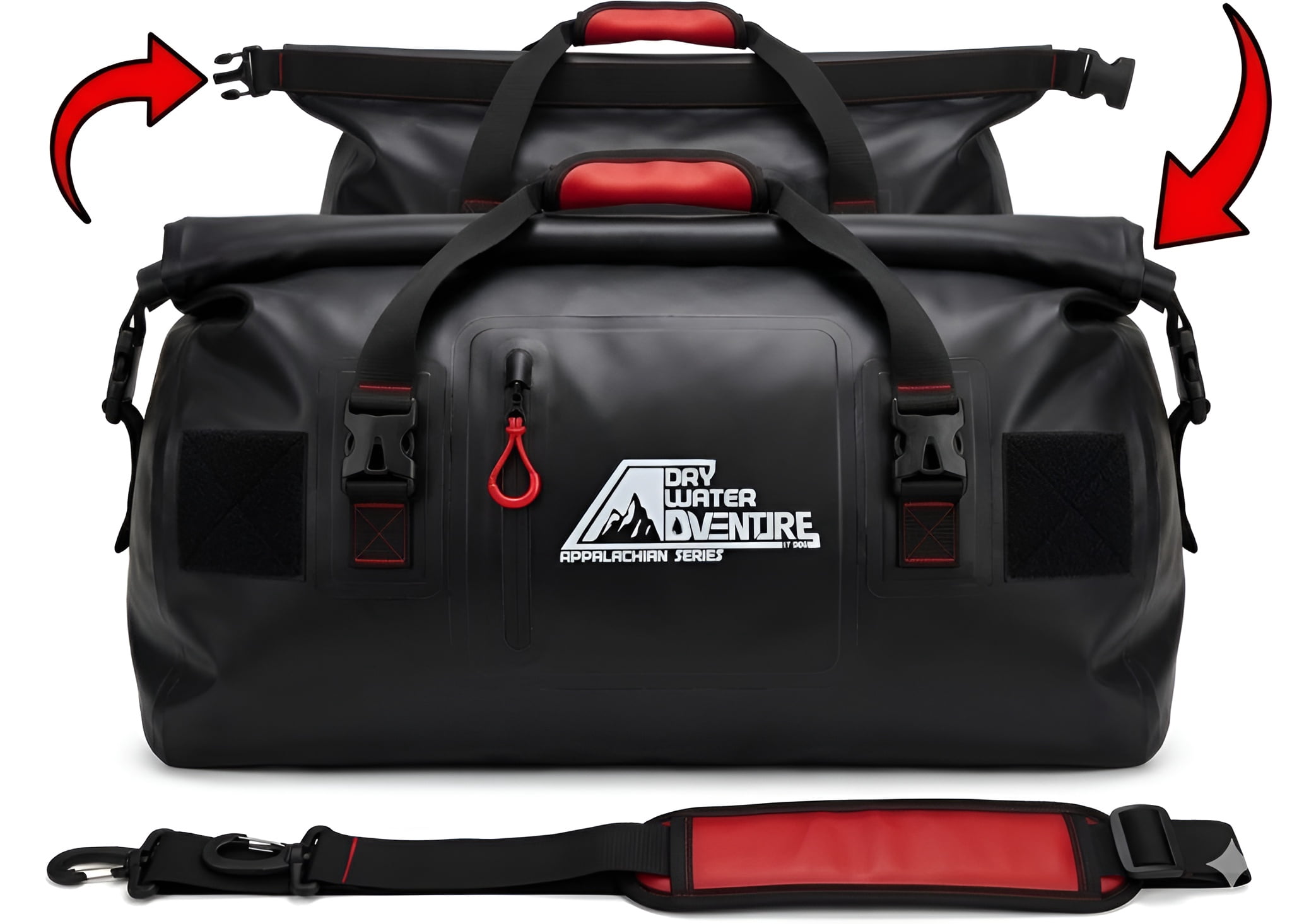 Dry Water Adventure Waterproof Duffel Bag 80L, Heavy Duty Dry Bag for Camping Boating Travel Hiking Kayaking, Marine Grade PVC Roll Top
