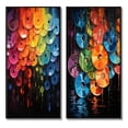 thumbnail image 2 of Designart "Shimmering Beats Compact Discs wall art II" Ensemble de 2 Disques Compacts Encadrés - Ensemble de Toiles Multicolores pour Décoration de Salon, 2 of 6