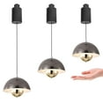 thumbnail image 1 of FSLiving Lampe de Pendaison Réglable en Hauteur Type H Rétractable avec Contrôle par Main à Intensité Variable en Continu Lampe d'Intérieur Longueur Réglable, Noir Brillant - Lot de 3, 1 of 9