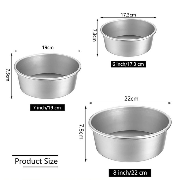 Inch Round Cake Pan, Non-Stick Cake Baking Pans with Removable