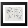 thumbnail image 2 of Bernard-Romain Julien 18x15 Black Modern Framed Museum Art Print Titled - Julien's Studies of Heads Pl 14 (1840), 2 of 5