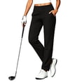 thumbnail image 6 of Dagugfen Golf Pants for Women Straight Leg Full Length Elastic High Waisted Sports Casual Pants with Pockets(XXXL,Black), 6 of 8