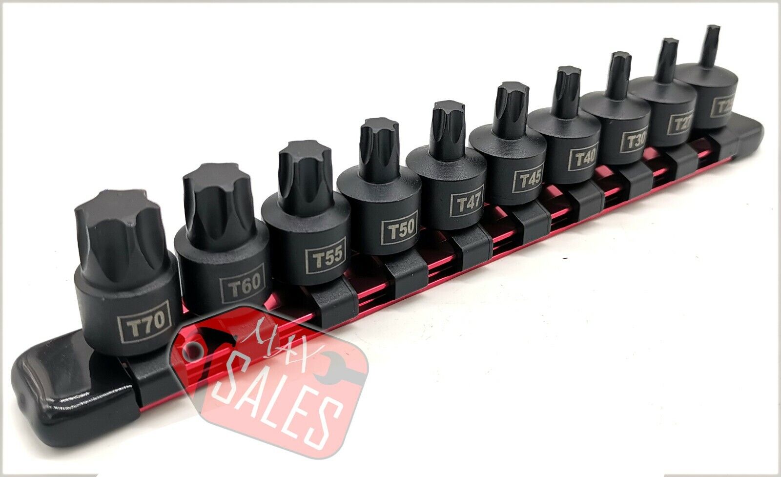 10pc. 3/8" dr. Nano Impact Star Stubby Torx Bit Socket Set Low Profile