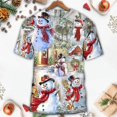 thumbnail image 2 of Nuevas camisetas para hombres con estampado de muñeco de nieve de Navidad en 3d, camisetas de manga corta Harajuku, ropa informal de verano para hombres, camiseta holgada de gran tamaño, 2 of 4