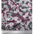 thumbnail image 1 of Soimoi Poly Georgette Fabric Two Tone Camouflage Print Fabric by the Yard 52 Inch Wide, 1 of 1