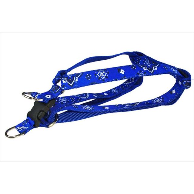Bandana Dog Harness, Blue - Large