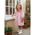 thumbnail image 4 of BemeyourBBs Kids Toddler Girls Valentines Day Dress Outfits Long Sleeve Crew Neck Heart Gingham Plaid Dress Spring A-line Dress Clothes, 4 of 9