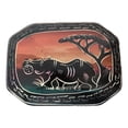 thumbnail image 1 of Hand Painted Hippo Soap Stone Keepsake Box Brown, 1 of 3