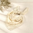 thumbnail image 3 of Headband Gsakboxl Women Knit Head Wrap Pastoral Style Colorful Printed Lace Edge Summer Headband Light yellow, 3 of 5
