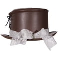 thumbnail image 2 of Costume Accessory - Faux Leather and Lace Hat w/ Faux Cameo, 2 of 4