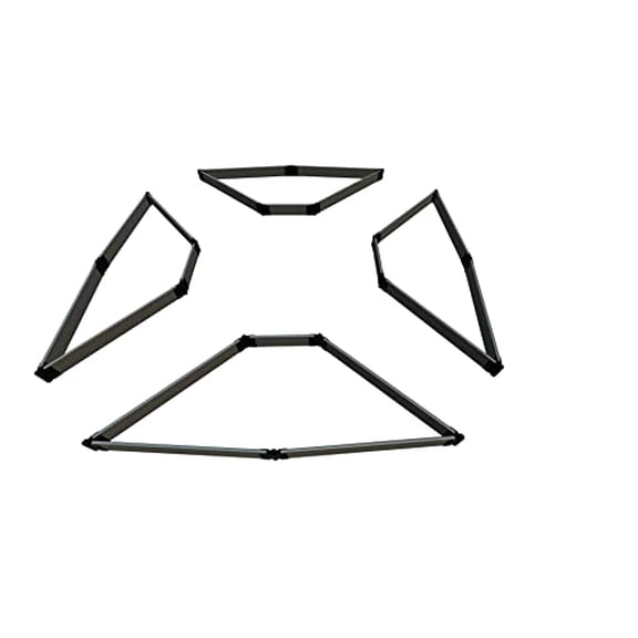 WEATHERED WOOD 'ELIZABETHAN GARDEN' 12' X 12' X 5.5" RAISED GARDEN BED (4-SIDED TRIANGLE) - 1" PROFILE