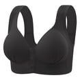 thumbnail image 1 of MIASHUI Bras for Women Fixed Cup Front Opening Underwear Large Size without Steel Ring Thin Vest Style Underwear, 1 of 4