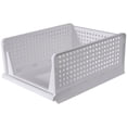 thumbnail image 1 of HANAMYA Pliant et Empilable Rangement Organisateur de Placard en Blanc (Lot de 4), 1 of 7